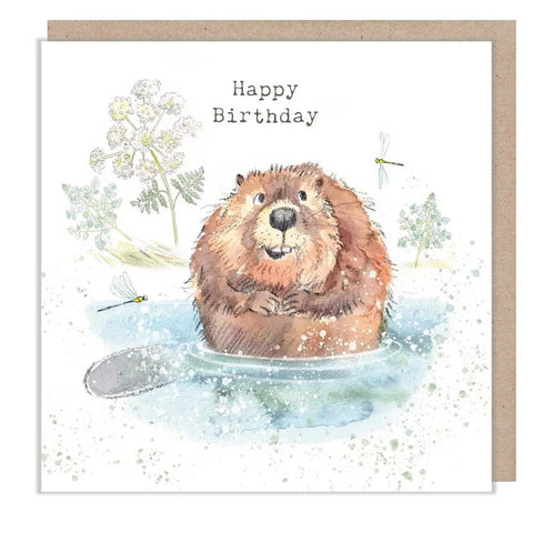Birthday Card - Beaver 'down By the River' Range
