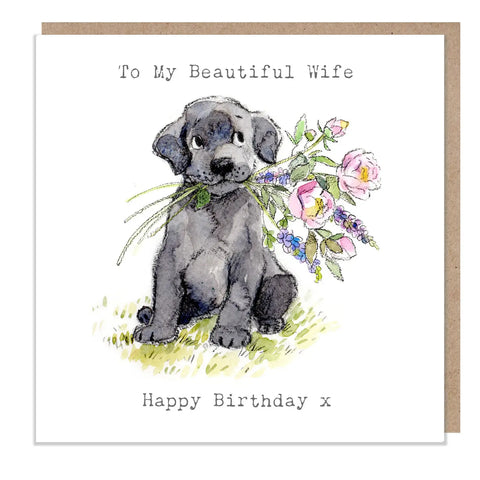 Wife Birthday - To My Beautiful Wife - Black Labrador