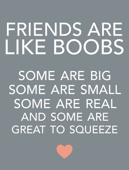 Friends Are Like Boobs