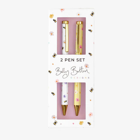 Belly Button Designs Pen Set - Bees And Flowers