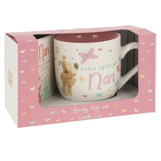 Boofle Female Mug & Coaster Gift Set - Nan