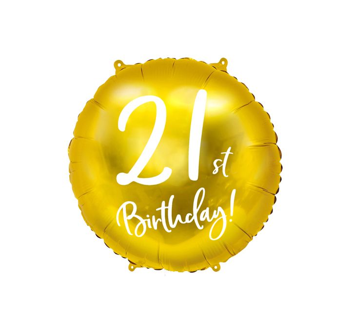 18” Balloon - PartyDeco - 21st Birthday