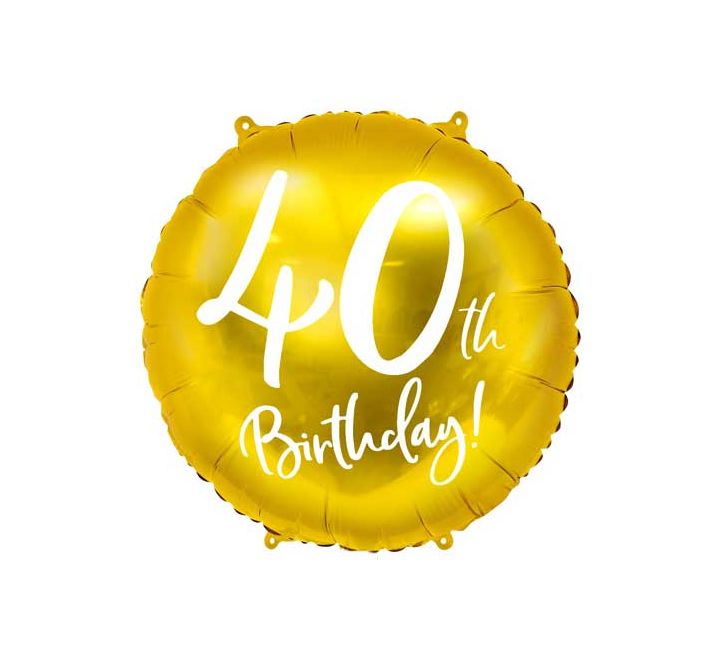 18” Balloon - PartyDeco - 40th Balloon