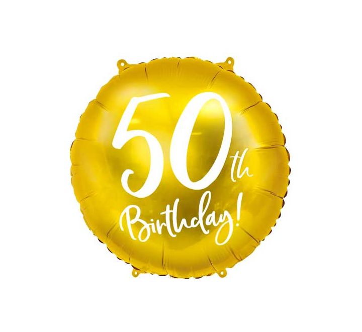 18” Balloon - PartyDeco - 50th Balloon