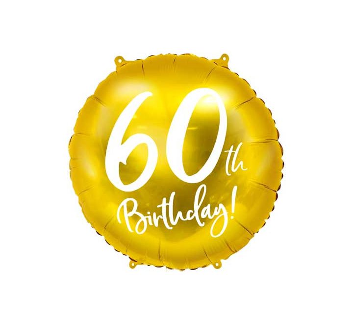 18” Balloon - PartyDeco - 60th Balloon