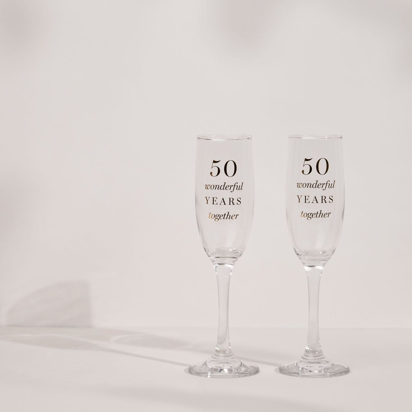 Amore - 50th Anniversary Champagne Flutes