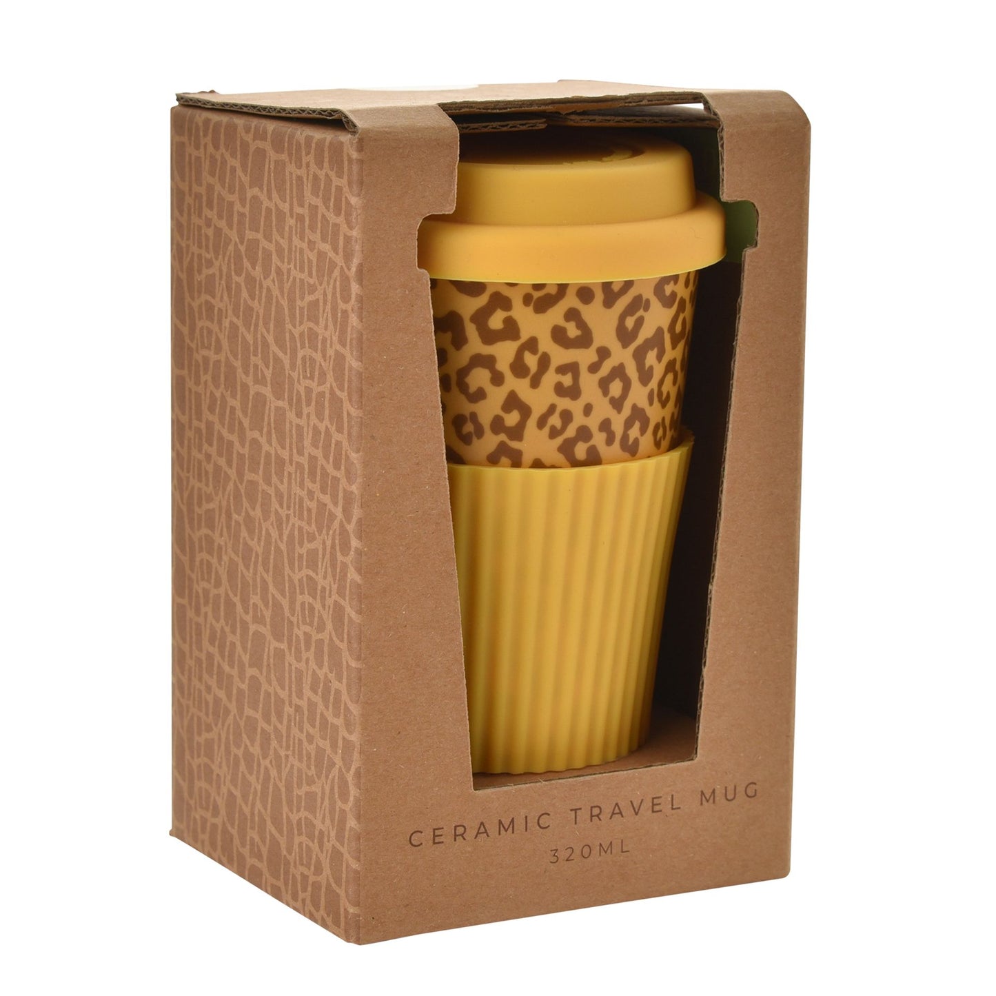 Naturecraft Cheetah Ceramic Travel Mug