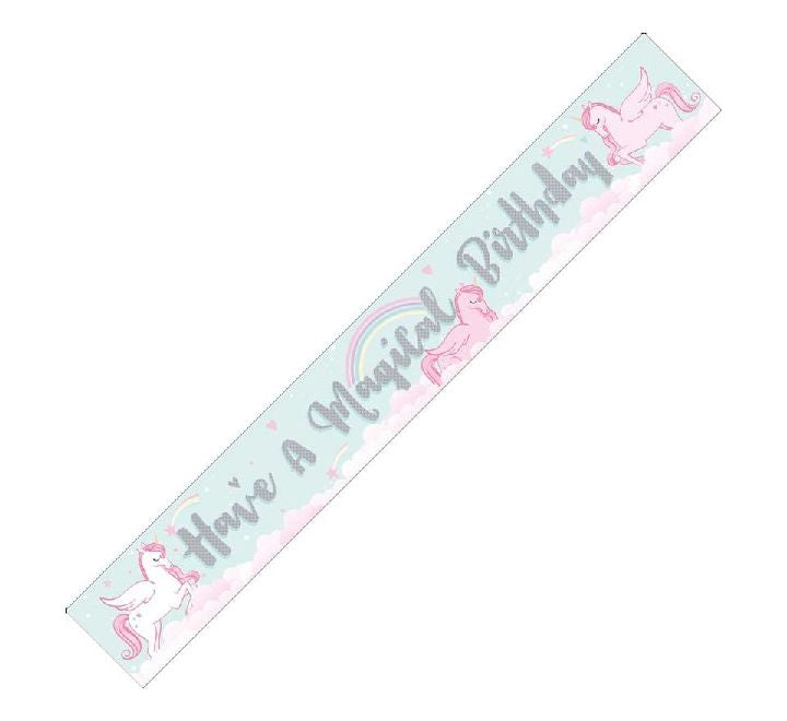 Eurowrap - 9ft Magical Unicorn Birthday Banner