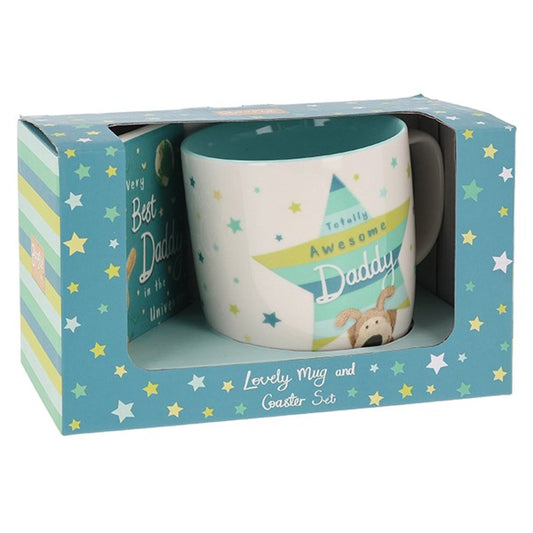 Boofle Male Mug & Coaster Gift Set - Daddy