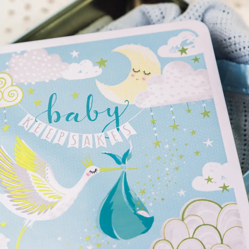 Large Keepsake Tin - Baby Boy Keepsakes