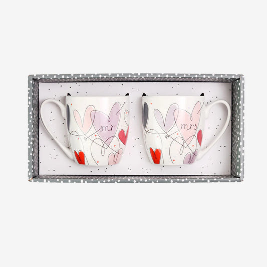 Belly Button Designs Boxed Mug Set - Mr & Mrs