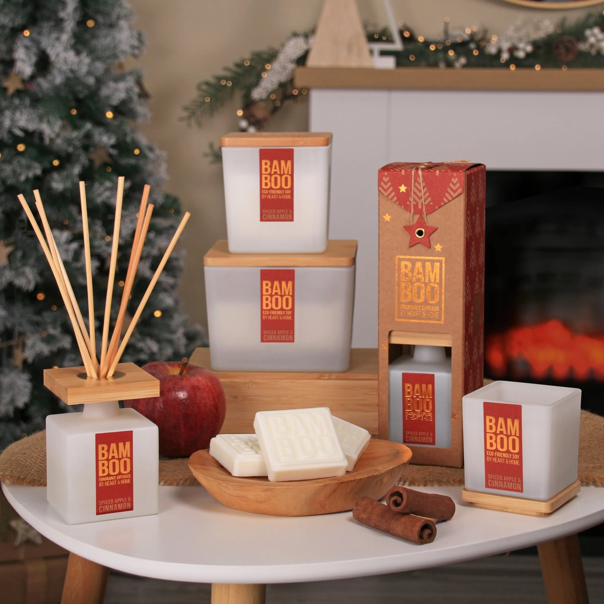 Bamboo - Spiced Apple & Cinnamon - Centre Piece Candle