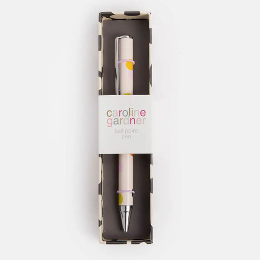 Caroline Gardner Ball Point Pen - Pale Pink Dotty