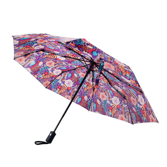 Automatic Folding Umbrella - Lush Floral