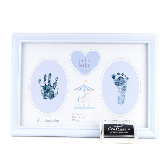 Hello Baby - Baby Boy Handprint Frame