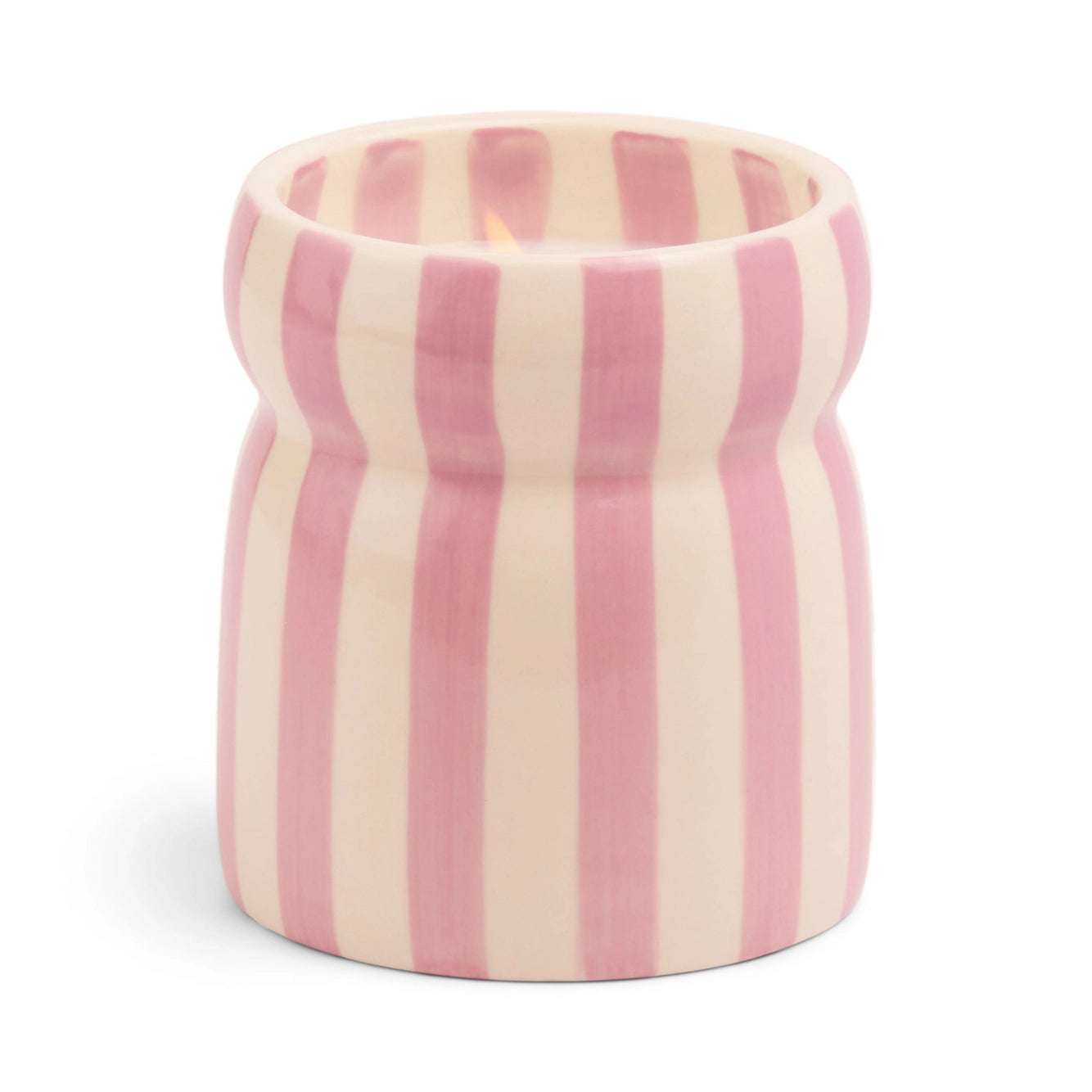 Pink Stripe Candle