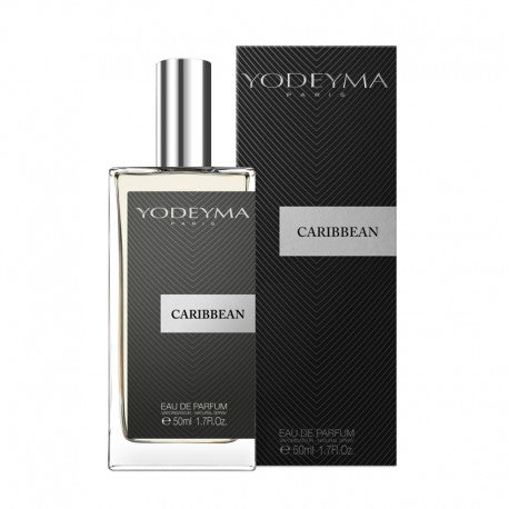 A bottle of Yodeyma Eau de Parfum 50ml with its packing the fragrance name is  bergamot and lavender point to a classic masculinity that is modernized with the soft tone of amber. This perfume smells like Dior Sauvage.