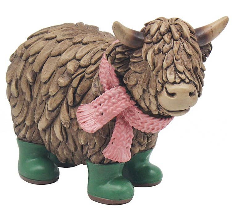 Hughie Highland Cow In Wellies