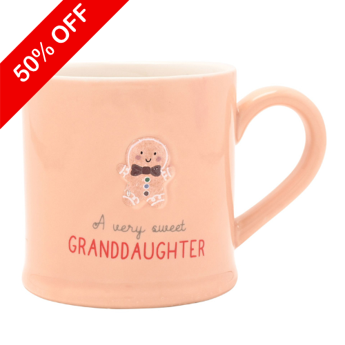 Christmas Embossed Mug - Granddaughter