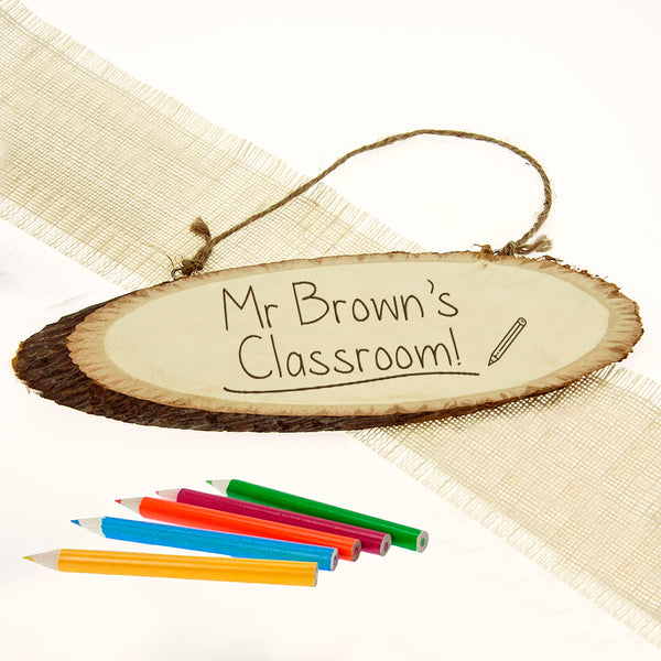 Personalised Teachers Classroom Wooden Sign