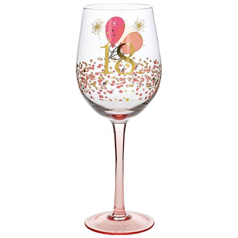 Female Age Wine Glass - 18th