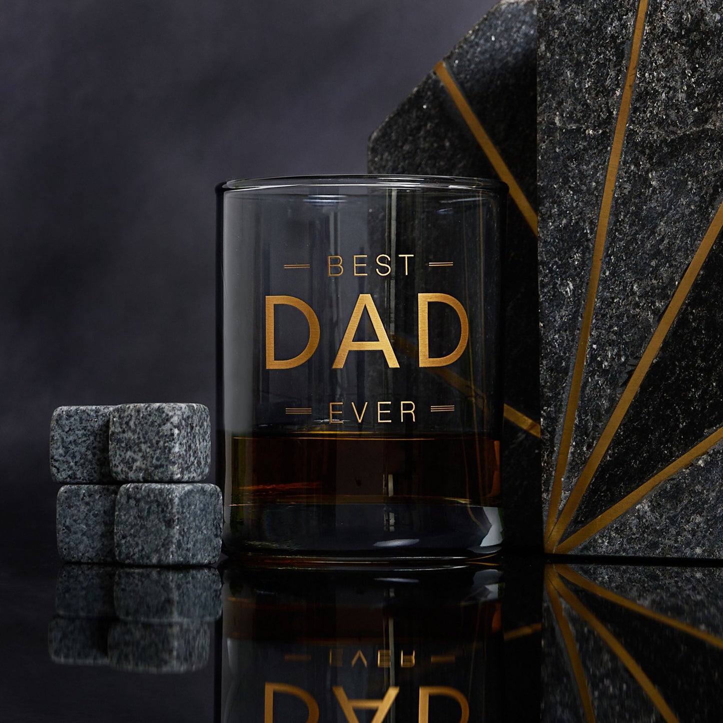 Dad Whisky Glass & Stones