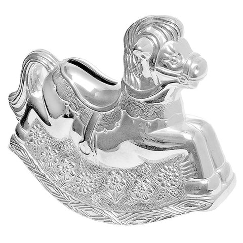 Rocking Horse Silver Plated Money Box