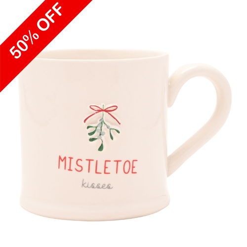 Christmas Embossed Mug - Mistletoe