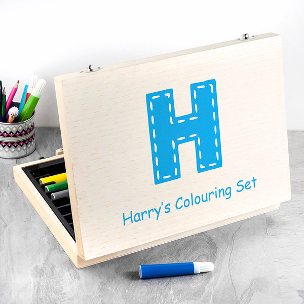 Personalised Children's Colouring Set