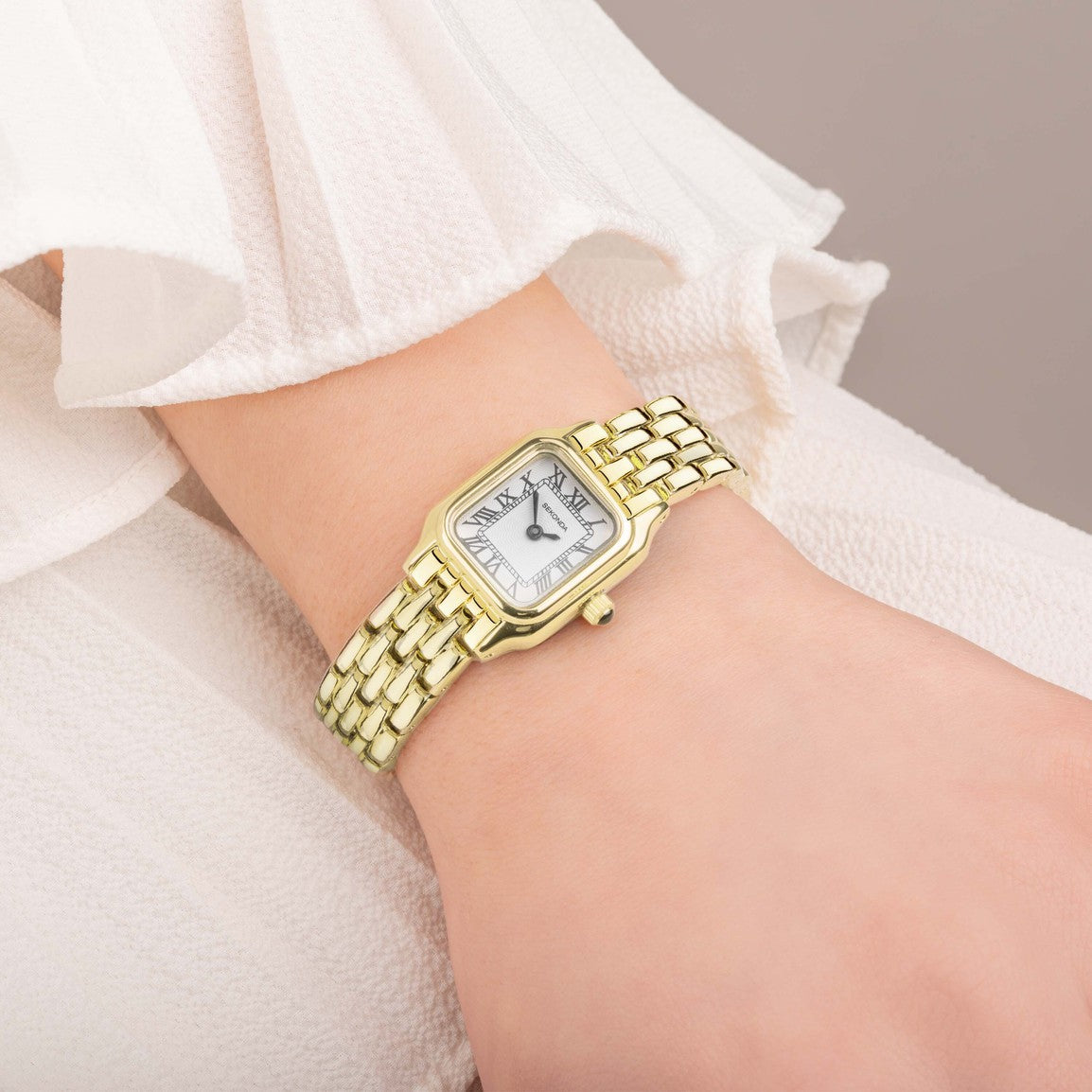 Sekonda Monica Ladies Watch | Gold Alloy Case & Bracelet with White Dial