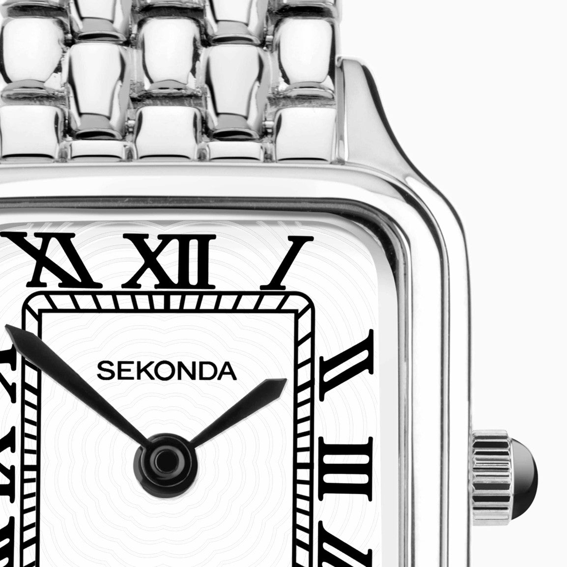 Sekonda Monica Maxi Ladies Watch | Silver Large Alloy Case & Bracelet with White Dial