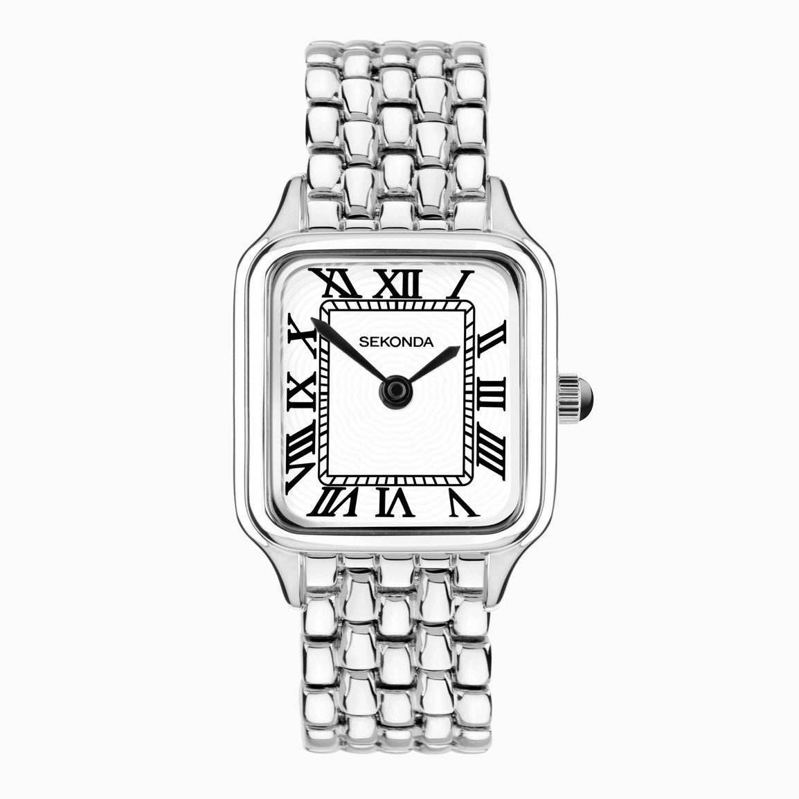 Sekonda Monica Maxi Ladies Watch | Silver Large Alloy Case & Bracelet with White Dial