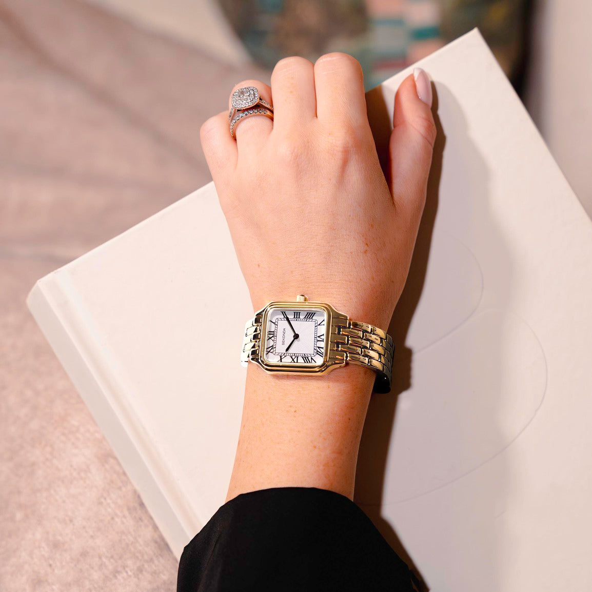 Sekonda Monica Maxi Ladies Watch | Gold Large Alloy Case & Bracelet with White Dial