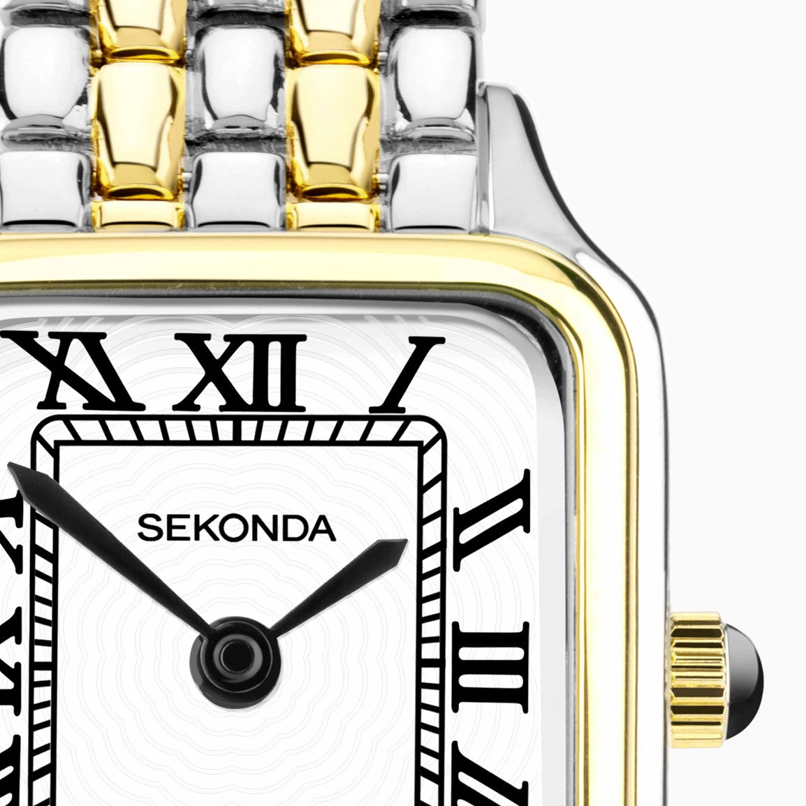Sekonda Monica Maxi Ladies Watch | Two Tone Large Alloy Case & Bracelet with White Dial