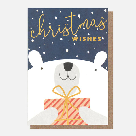 Christmas Polar Bear Small Card Pack Of 10