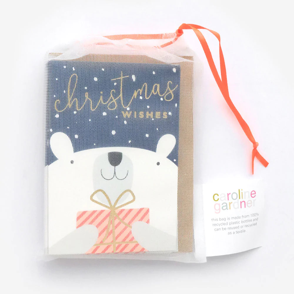 Christmas Polar Bear Small Card Pack Of 10
