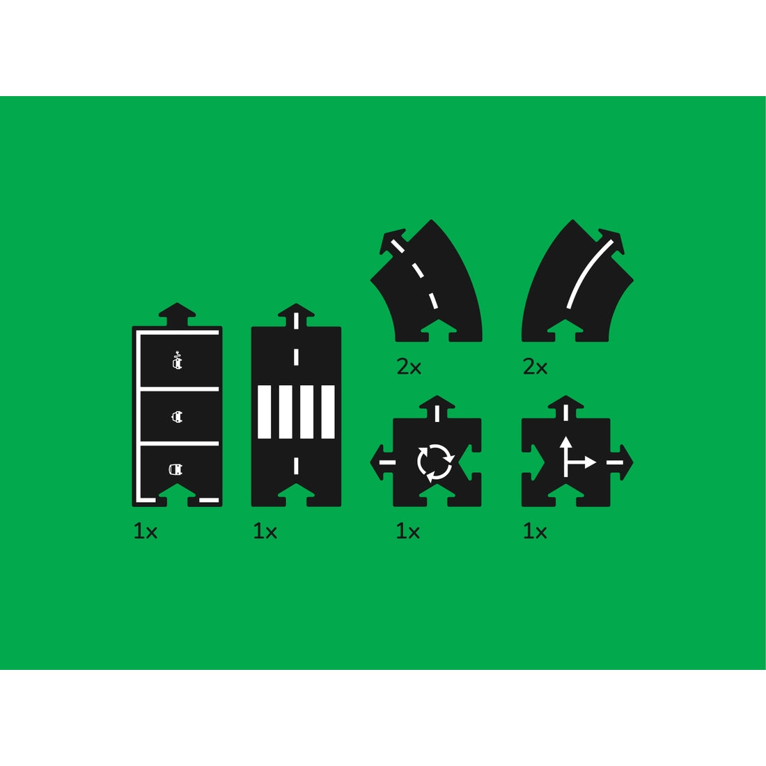 Flexible Toy Road Extension Set - Mixed Parts