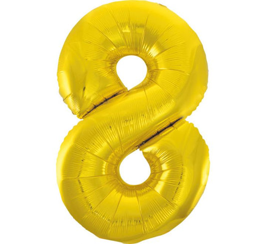 Number Balloon Gold - 8