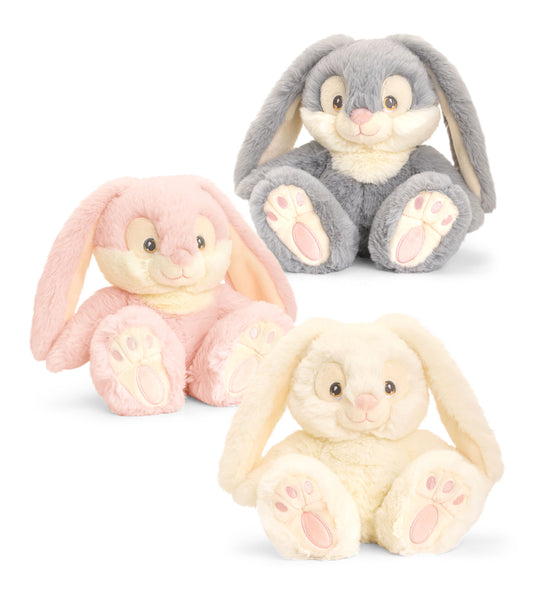 Keeleco - 22cm Patchfoot Rabbits - White
