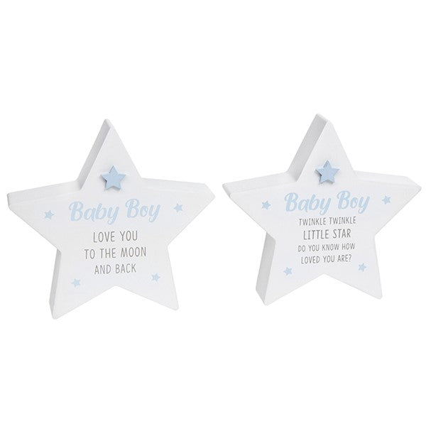 Cool Blue Standing Star - Baby Boy