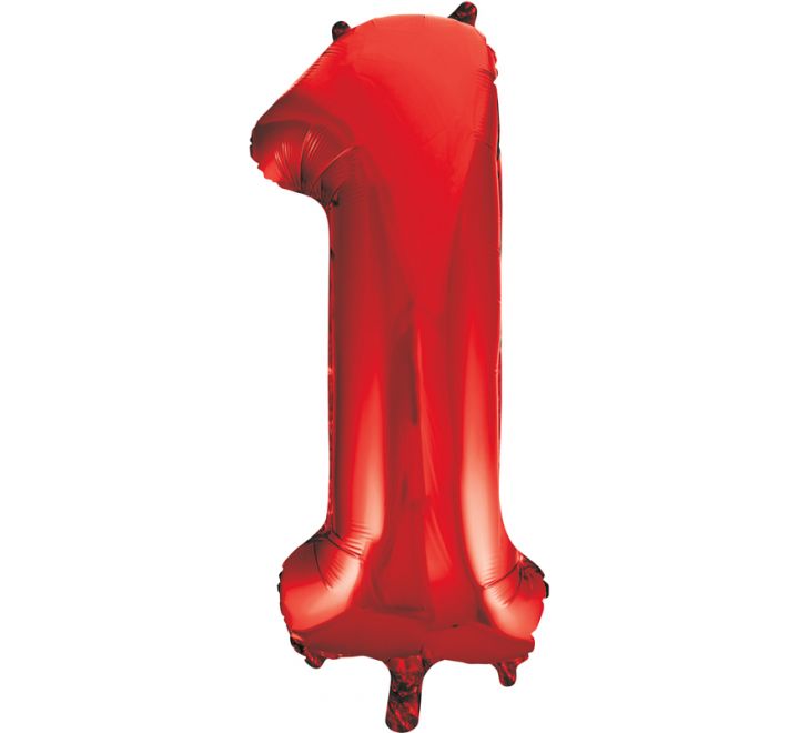 Number Balloon Red - 1