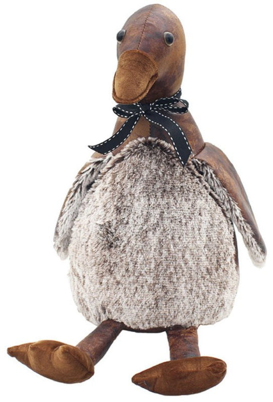 Faux Leather Duck Doorstop