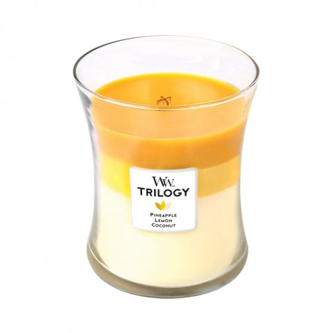 Woodwick - Medium Hourglass candle - Trillogy - Fruits Of Summer