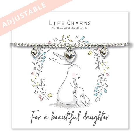 Rosey Rabbits - For My Beautiful Daughter Bracelet