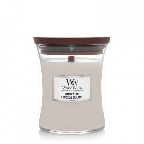 Woodwick - Medium Hourglass candle - Warm Wool