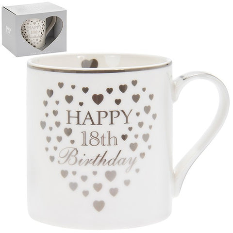 Heart Birthday Mug - 18th