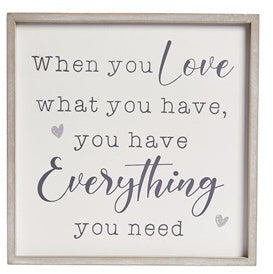 Love What You Have Box Frame