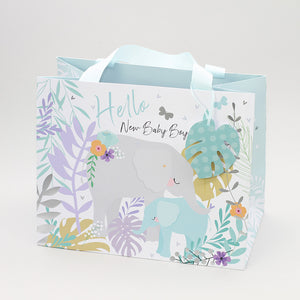 Belly Button Tote Gift Bag Elephant Blue