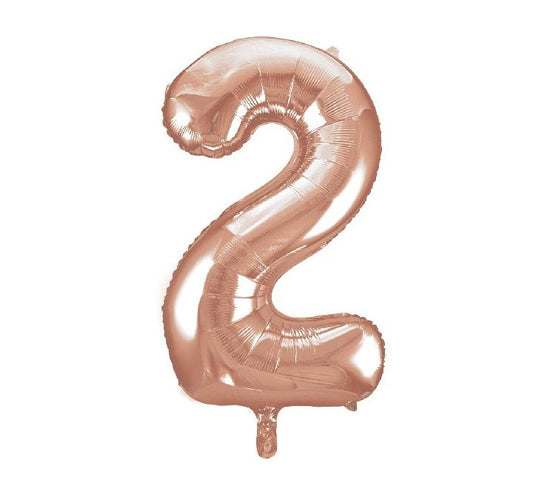 Number Balloon Rose Gold - 2