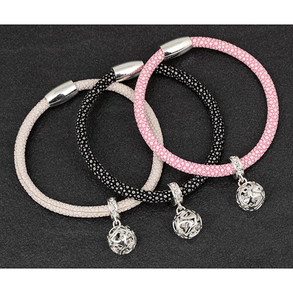 Equilibrium - Woven Ball Silver Plated Charm Bracelet